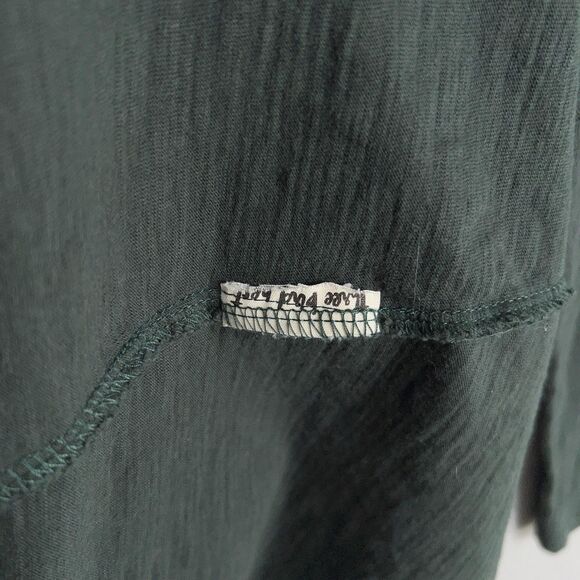 Three Bird Nest Cardigan Womens Small Forest Green Long Open Duster Pocket Drape - Picture 7 of 14